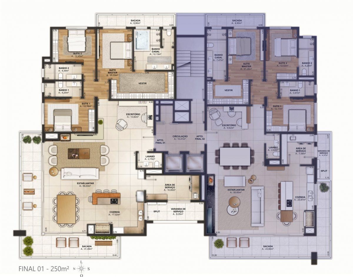 Apartamento à venda com 3 quartos, 215m² - Foto 7