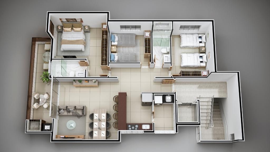 Apartamento à venda com 3 quartos, 110m² - Foto 2