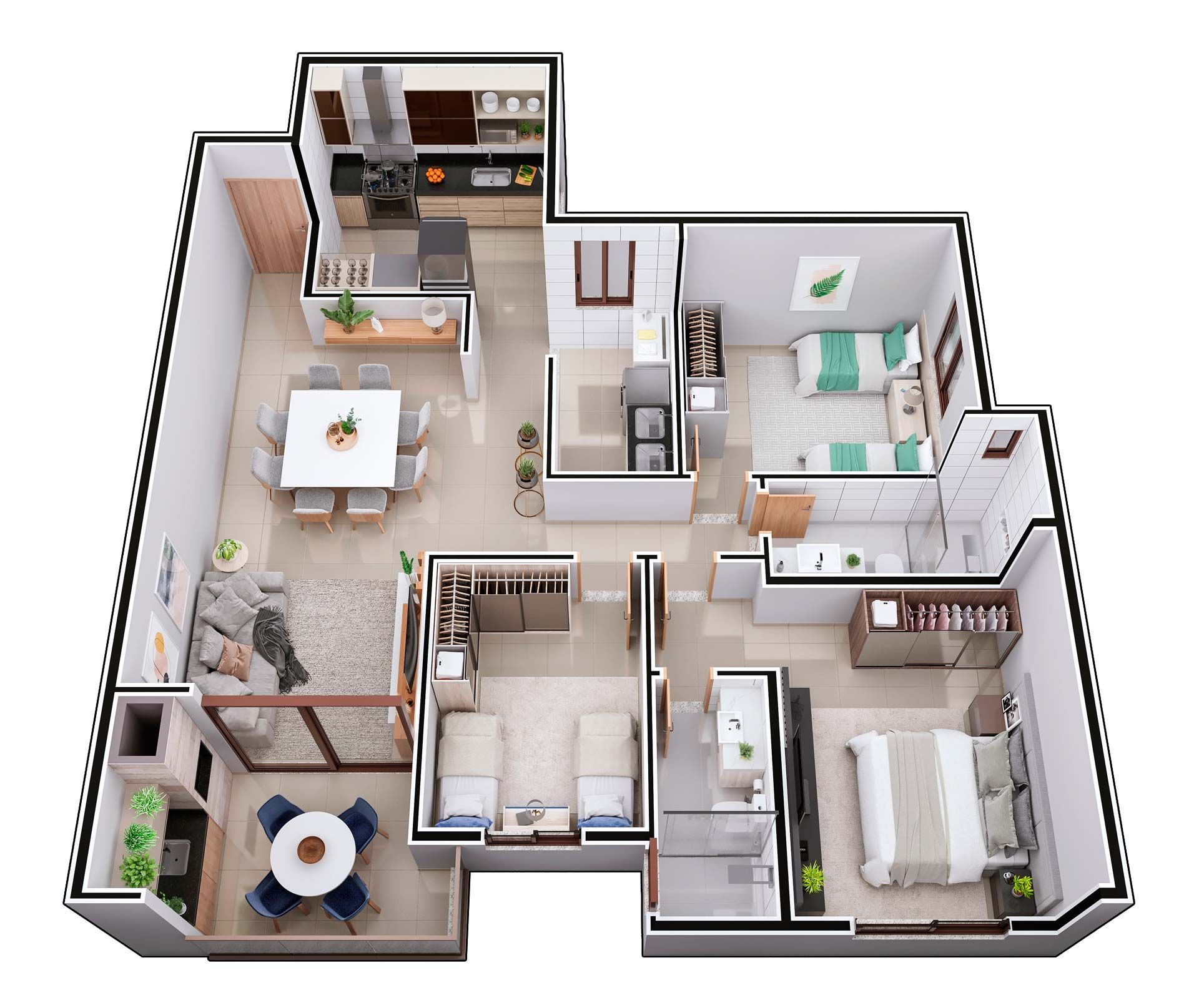 Apartamento à venda com 3 quartos, 100m² - Foto 2