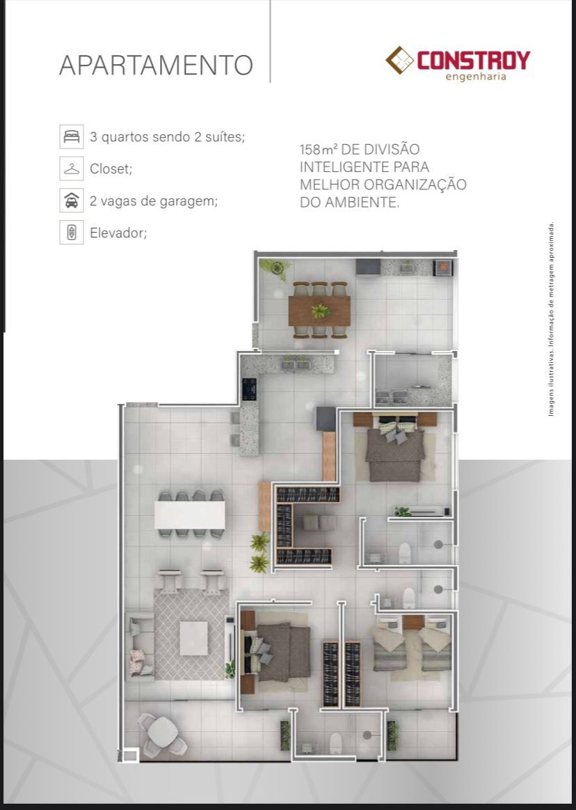 Apartamento à venda com 3 quartos, 159m² - Foto 4