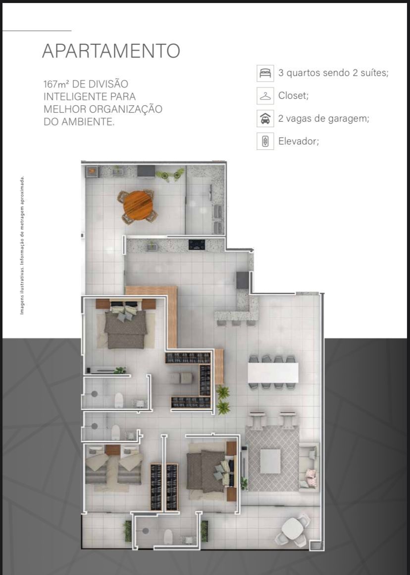 Apartamento à venda com 3 quartos, 167m² - Foto 4