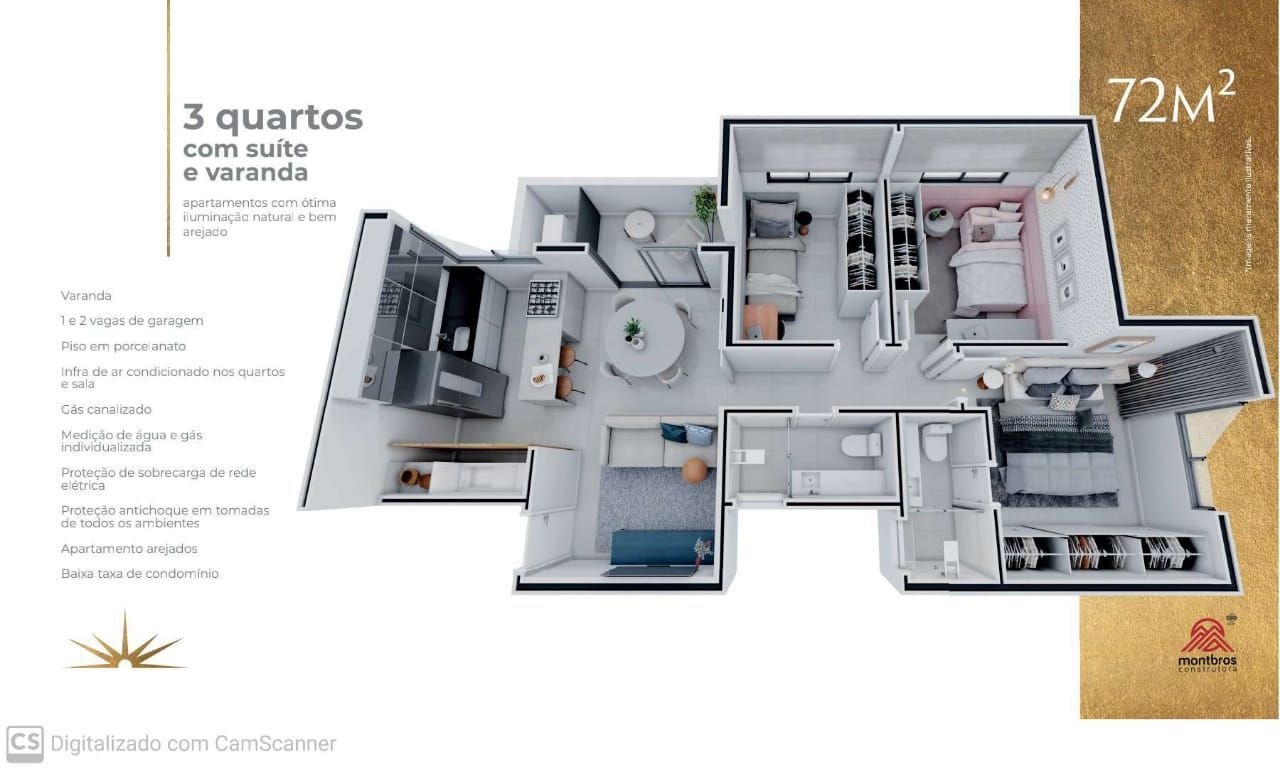 Apartamento à venda com 3 quartos, 72m² - Foto 9