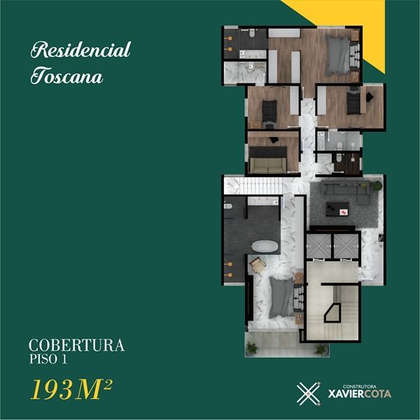 Apartamento à venda com 3 quartos, 193m² - Foto 8