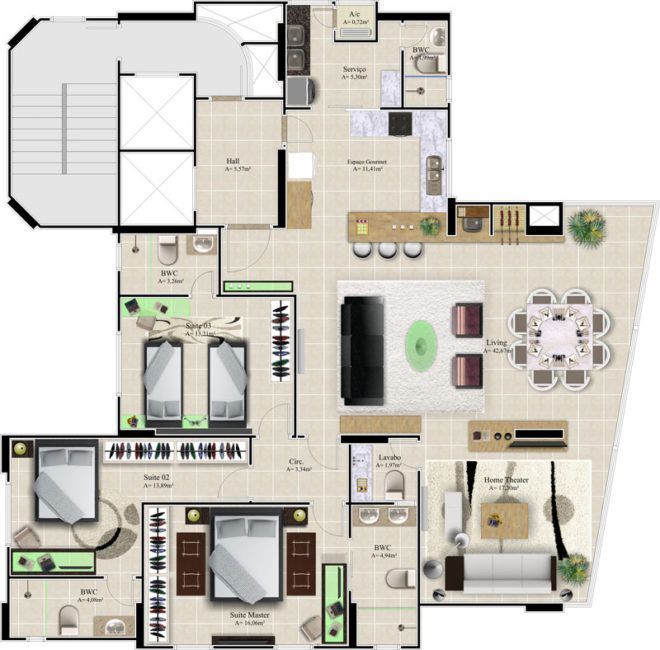 Apartamento, 3 quartos, 155 m² - Foto 33
